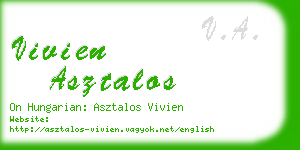 vivien asztalos business card